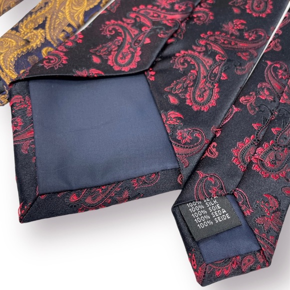 🛍️SALE🛍️ Vintage Paisley-Print Jacquard Woven Neck Ties (Set of 5) - Picture 8 of 11
